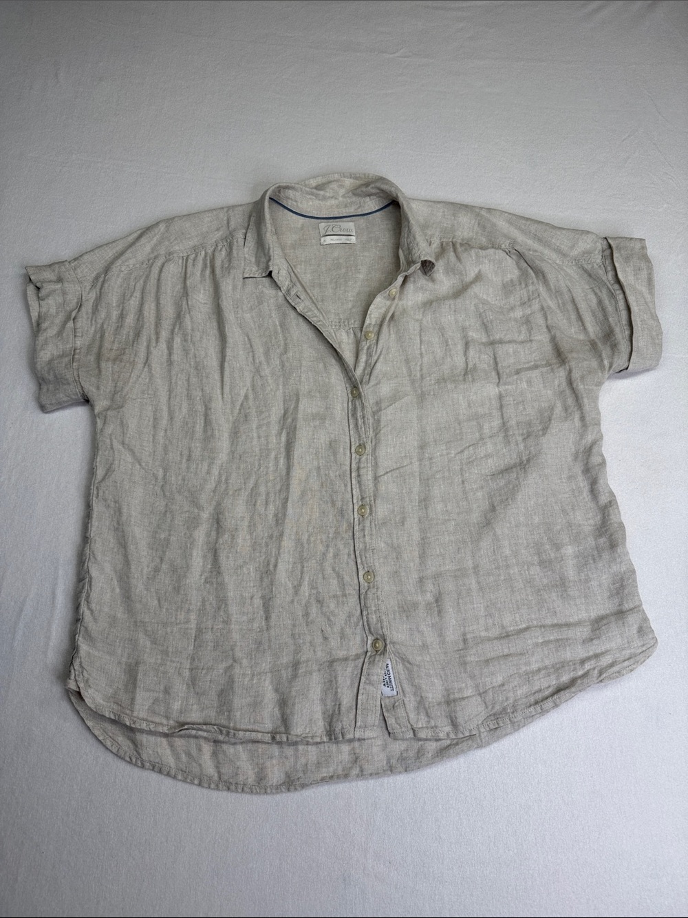J.Crew Linen Short-Sleeve Button-Down Shirt